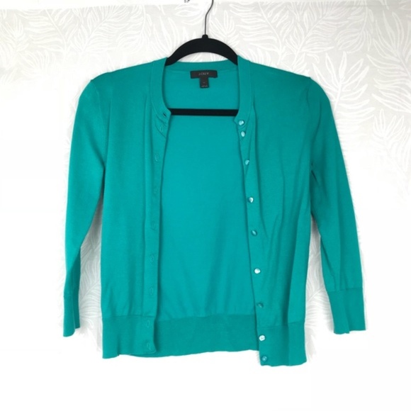 J. CREW cotton Jackie cardigan sweater AH21 - Picture 2 of 6